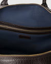 Borsa da viaggio in pelle martellata a mano marrone