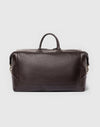 Borsa da viaggio in pelle martellata a mano marrone