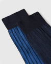 Calze Uomo Lunghe Reversibili a Costina Bicolore
