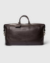 Borsa da viaggio in pelle martellata a mano marrone