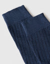 Calze Uomo Lunghe a Costina in Cotone e Cashmere