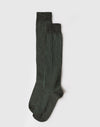 Calze Uomo Lunghe a Costina Bicolore in Cotone e Cashmere