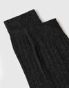 Calze Uomo Lunghe a Costina in Cotone e Cashmere