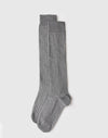 Calze Uomo Lunghe a Costina in Cotone e Cashmere