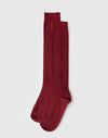 Calze Uomo Lunghe a Costina in Cotone e Cashmere