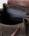 Zaino in pelle scamosciata e vitello da donna