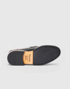 Mocassino penny loafer in pelle abrasivata nera