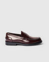 Mocassino in pelle bordeaux