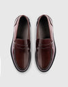 Mocassino in pelle bordeaux