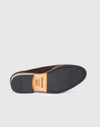 Mocassino con nappine in camoscio marrone