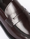 Mocassino in pelle bordeaux