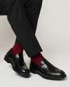 Calze Uomo Lunghe a Costina in Cotone e Cashmere